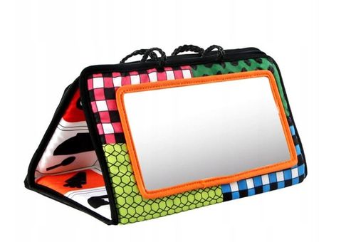 DUŻA KSIĄŻECZKA SENSORYCZNA Z LUSTERKIEM KONTRASTOWA MIĘKKA NAUKA WIDZENIA na Arena.pl