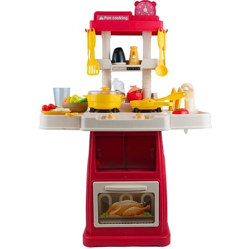 Duża Kuchnia Dla Dzieci 66 cm Kran Para Palniki + Akcesoria Spożywcze na Arena.pl
