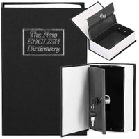 Kasetka na pieniądze 24x16x5,5 cm metalowy sejf książka grafitowa