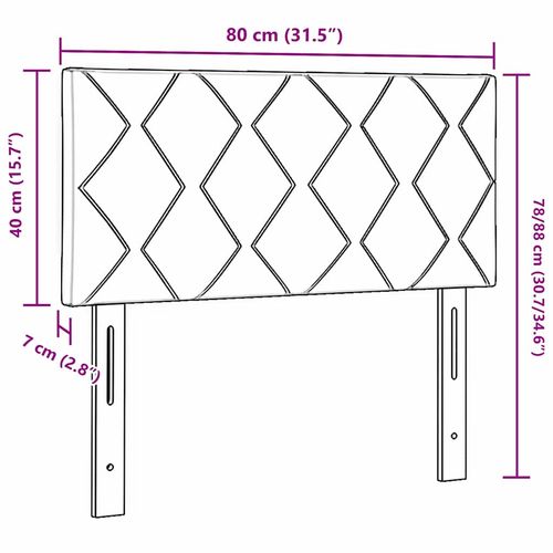 Zagłówek Ze LED Lights Z zagłówkiem Brązowy 80 cm tkanina na Arena.pl