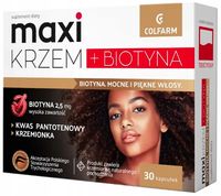 Maxi Krzem + Biotyna mocne włosy paznokcie 30 kapsułek