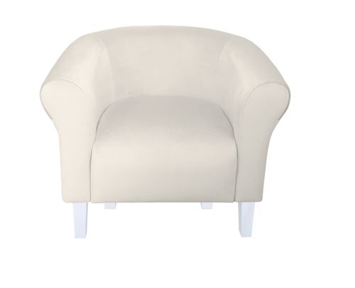 Fotel Milo nogi białe kremowy MG50 na Arena.pl