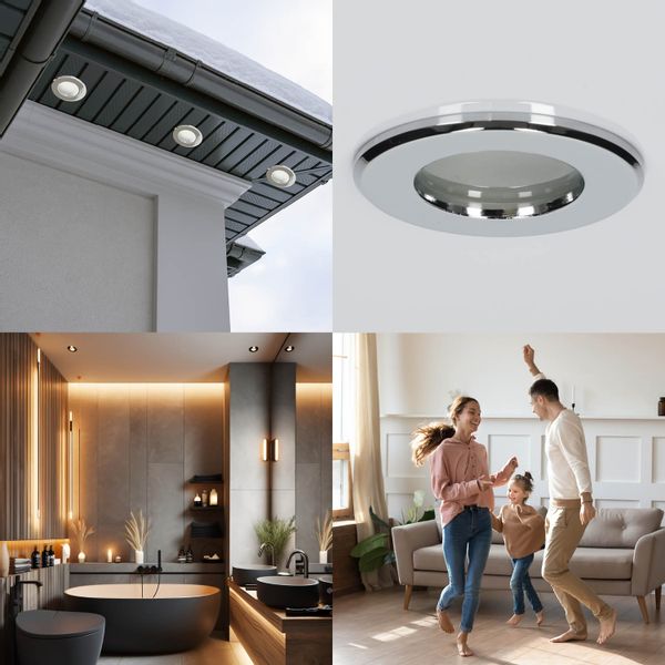 6x oprawa halogenowa LUMO11 chrom +LED GU10 5W neutralna biała PREMIUM zdjęcie 5