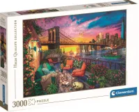 Puzzle 3000 elementów HQ Collection Zachód słońca na balkonie Manhattanu