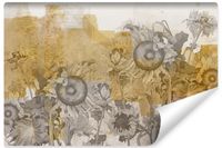 Fototapeta Do Salonu SŁONECZNIKI Abstrakcja Kwiaty Beton 315cm x 210cm