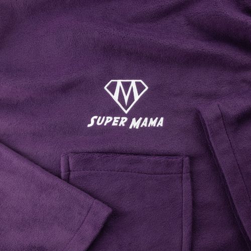 Kocyko-szlafrok SUPER MAMA - Śliwka na Arena.pl