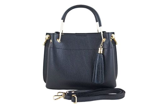 Torebka kuferek damski skórzany - Czarny na Arena.pl