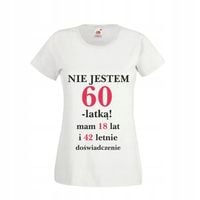 TOP Koszulka URODZINY prezent NIE JESTEM 60-LATKĄ