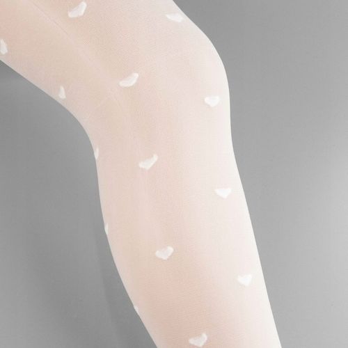 Rajstopy RAJSTOPKI CIENKIE DZIEWCZĘCE lycra 20 den BIAŁE serduszka na Arena.pl