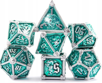 Kostki Kości Wielościenne do Gry Dungeons and Dragons Metalowe x7