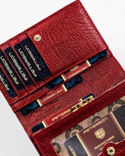 elegancki portfel damski ze wzorem wężowej skóry rfid - peterson na Arena.pl