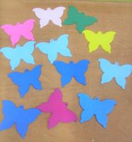 motyle drewno zawieszka   12szt. |  d21443