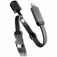 KABEL USB-C DO USB-C/USB-A 60W SZYBKIE ŁADOWANIE 15CM