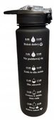 Butelka motywacyjna Bidon Smukee CZARNY Bidon motywacyjny ze słomką