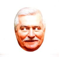 maska papierowa prezydent lech wałęsa solidarność