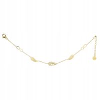 Bransoletka celebrytka Skrzydła znak nieskończoności kolor złoty kryształki