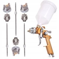 2X Pistolet Lakierniczy HVLP 3x Dysza 1,4mm 1,7mm 2,0mm Zbiornik 600ml