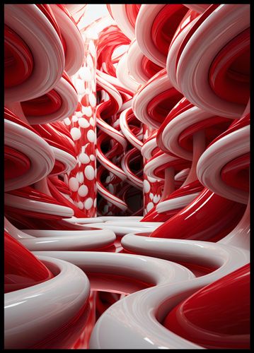 Plakat 64x90cm Czerwone Wiry na Arena.pl