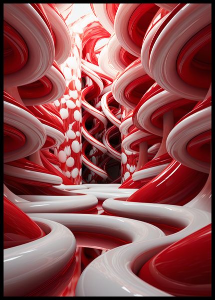 Plakat 64x90cm Czerwone Wiry zdjęcie 2