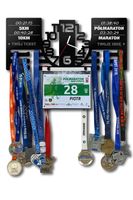 Wieszak na medale i numery startowe z zegarem REKORDY BIEGANIE imię 431.1