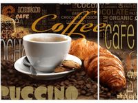 70X50CM PORANNA KAWA DWÓJ OBRAZ NIESYMETRYCZNY