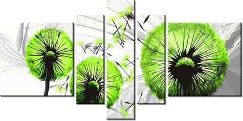 80CM 160CM OBRAZ 5 ELEM DMUCHAWCE KOLORZE LIMONKI DRUK ŚCIENNY na Arena.pl