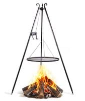 Grill na trójnogu 180 cm COOK KING z kołowrotkiem i rusztem 50 cm j