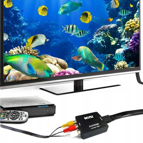 ADAPTER AV RCA DO HDMI KONWERTER CINCH CVBS 1080P RCA - HDMI na Arena.pl