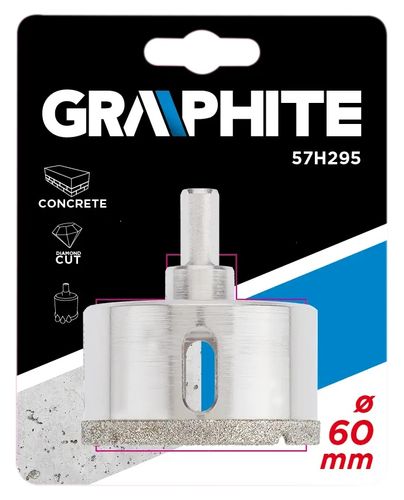 Wiertło diamentowe do gresu 60 mm GRAPHITE 57H295 na Arena.pl