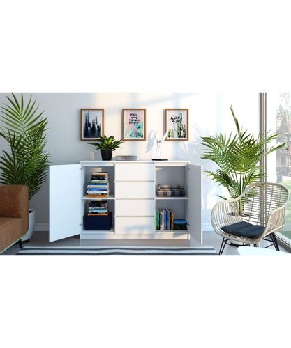 KOMODA SZAFKA 2D4S 120CM BIAŁĄ na Arena.pl