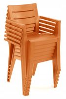 Krzesło JULIE Orange Mocne i Stabilne krzesło ogrodowe z tworzywa