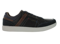 Lee Cooper Półbuty męskie - Skóra ekologiczna mat - rozmiar 44 - Granatowe