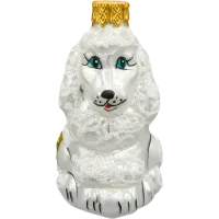 Bombka choinkowa szklana: Pies pudel