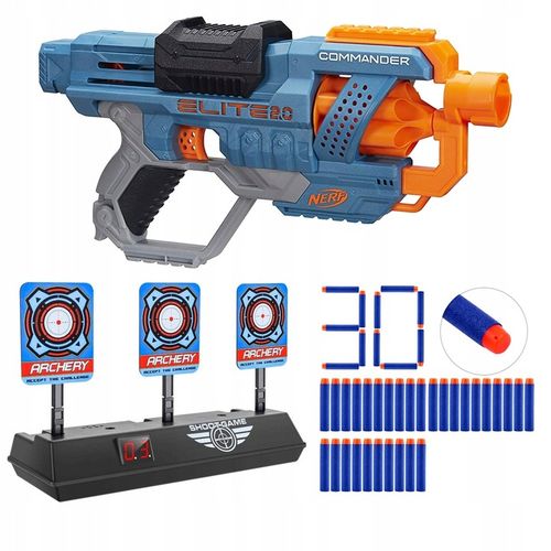 PISTOLET NERF ELITE COMMANDER ELEKTRONICZNA TARCZA dodatkowe strzałki na Arena.pl
