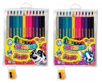 Kredki Ołówkowe Astrino Okrągłe Jumbo 12=24 Temp