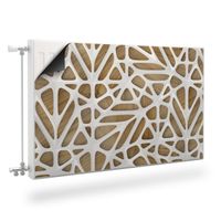 MASKOWNICA Magnetyczna Na Kaloryfer Biała Abstrakcja Drewno 80cm x 60cm