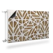 MASKOWNICA Magnetyczna Na Kaloryfer Biała Abstrakcja Drewno 80cm x 60cm