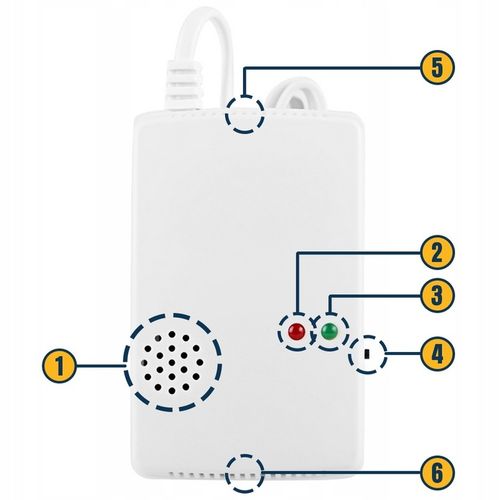 CZUJNIK GAZU ZIEMNEGO I LPG DETEKTOR 230V ALARM SENSOR GAS na Arena.pl