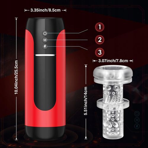 Automatyczny męski Masturbator7trybów pchnięcia i wibracji Przycisk orgazmu na Arena.pl