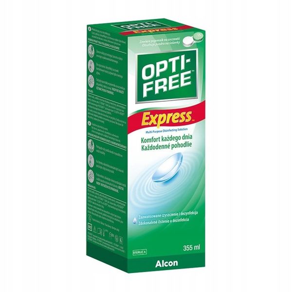 Płyn do soczewek Opti-free Express 355ml +pojemnik zdjęcie 1