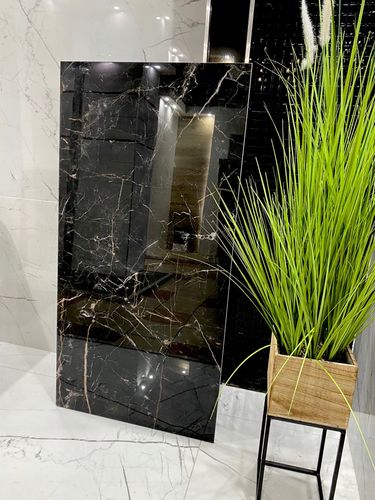 CZARNY GRES POLER 120X60 ze złotą nitką Wysoki POŁYSK - SUPER CENA!!! na Arena.pl