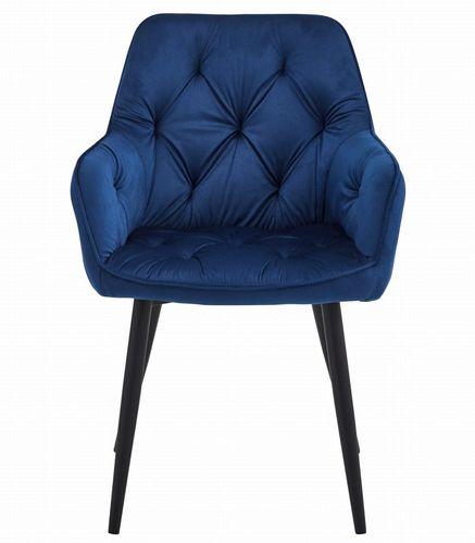 Krzesło JORK - granat aksamit / nogi czarne x 2 na Arena.pl