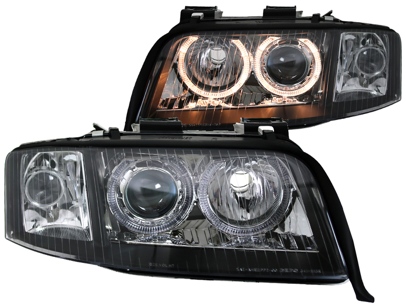Reflektory AUDI A6 C5 1997-2001 DEPO, Ringi  - Doskonała jakość i bonus H7 zdjęcie 2