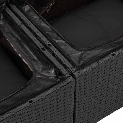 Zestaw Sof na Ogród z poduszką 13 pcs Czarny 90 x 55 x 71 cm na Arena.pl