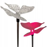 LAMPA SOLARNA LED WBIJANA LAMPKA MOTYL DEKORACJA OGRÓD TARAS OZDOBA