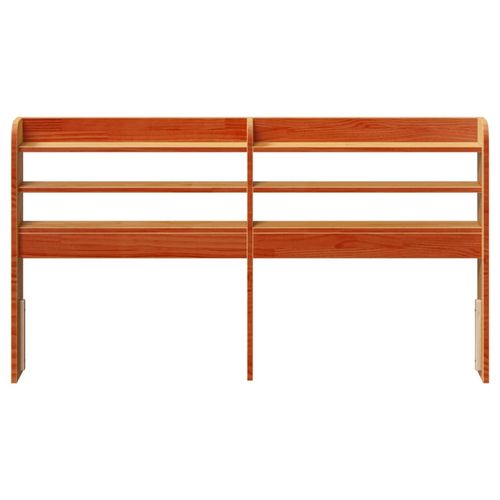 Wezgłowie do łóżka, z półkami, woskowy brąz, 135 cm, sosnowe na Arena.pl