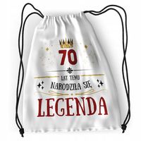 Plecak Urodziny 70 70Te Sportowy Szkolny Worek Z Nadrukiem Ze Zdjęciem