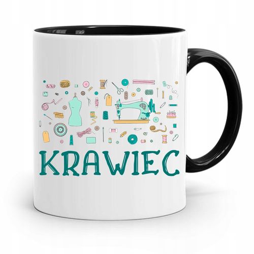Kubek Czarny Dla Krawca Krawiec Prezent Z Nadrukiem Ze Zdjęciem na Arena.pl