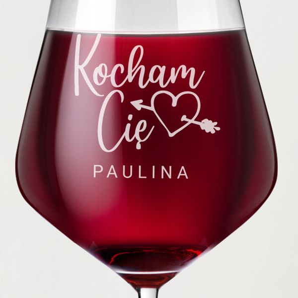 KIELISZEK do WINA z GRAWEREM XXL 860 ml WALENTYNKI zdjęcie 4