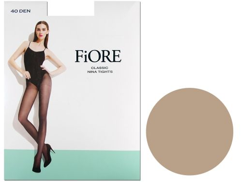 Rajstopy lycra 40 den pół kryjące z połyskiem NINA Sand 2 na Arena.pl